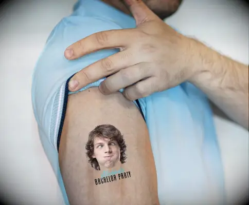 Custom temporary bachelor party tattoos