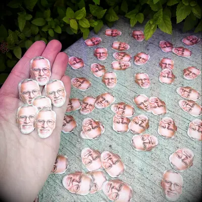 Bachelor party custom grooms face confetti