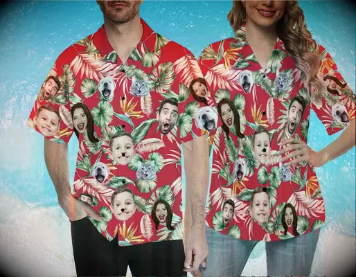 Custom Face Hawaiian Bachelor Party Shirt