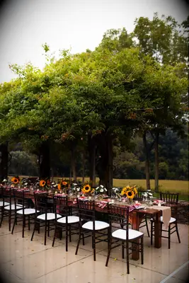 Rehearsal dinner rustic farm tablescape