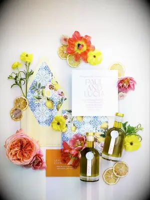 Italian and lemon theme at rehearsal dinner