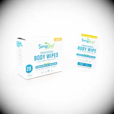 Simpleaf Body Shower Wipes for bachelorette party hangover kit