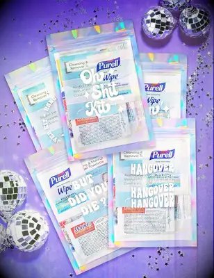 Holographic premade bachelorette hangover kit