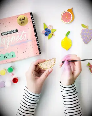 DIY fruit magnet painting kit for bachelorette party