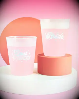Disco themed cups for bachelorette party