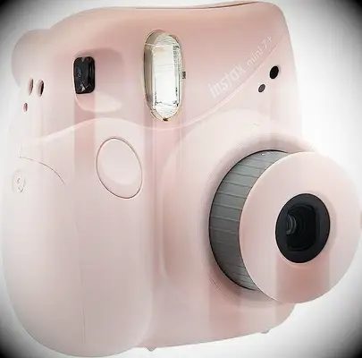 Pink polaroid camera for bachelorette party