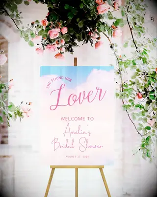 Lover bridal shower sign