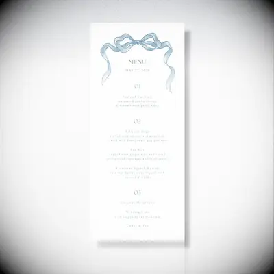 Customizable bridal shower menu