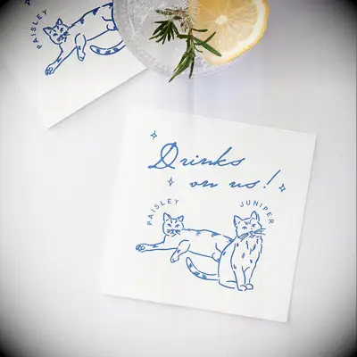 Customizable bridal shower napkins