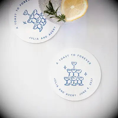Bridal shower coasters 