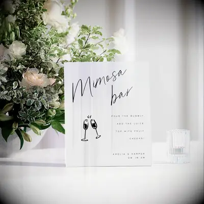Mimosa bar sign for bridal shower