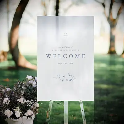 Simple bridal shower welcome sign