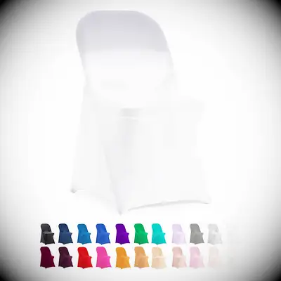 Spandex folding chair covers bridal shower decor