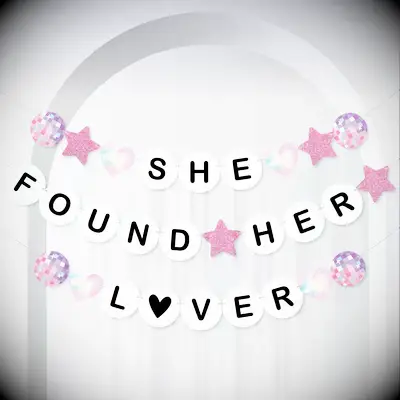 Taylor Swift friendship bracelet banner bridal shower decor