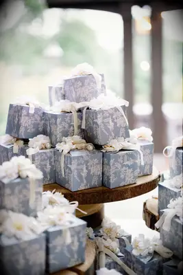 Blue bridal shower favors