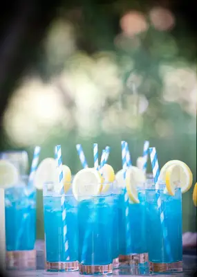 Blue bridal shower cocktails
