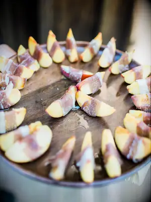 Fruit and Prosciutto Bites bridal shower appetizer idea