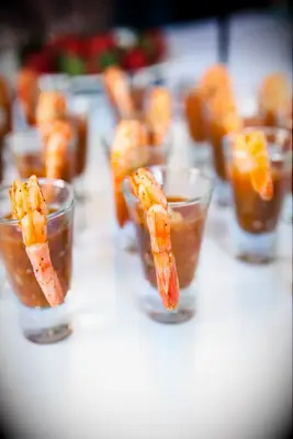 Shrimp Cocktail shooter bridal shower appetizers ideas