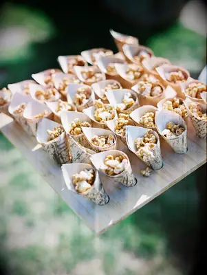 Popcorn Cones bridal shower appetizer idea