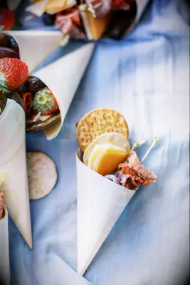 Charcuterie Cones bridal shower appetizer idea