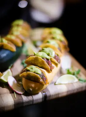 Tuna Tartare Tacos bridal shower appetizer