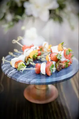 Caprese skewers bridal shower appetizer