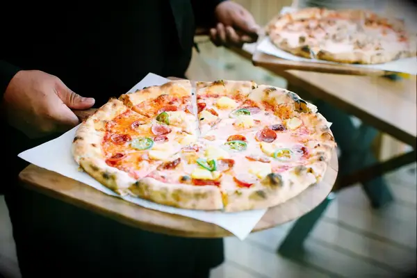 Passed Brick-Oven Pizza bridal shower appetizer