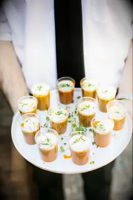 Soup Shooters bridal shower appetizer idea
