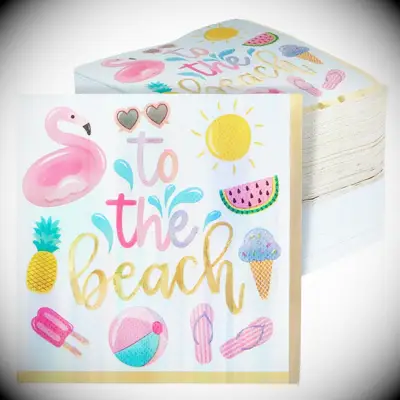 Beachy cocktail napkins for your summer bach party