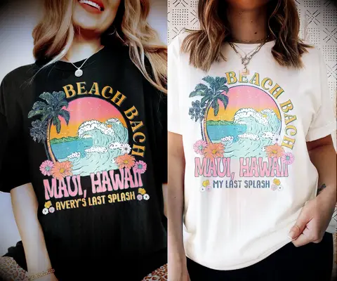 Beach-themed t-shirts for your bach party