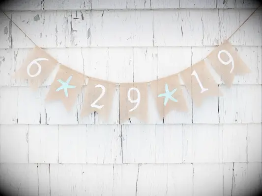 beach themed bridal shower banner