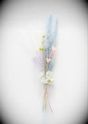 Pastel dried flower bouquet 