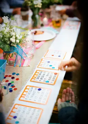 Bingo at couples shower