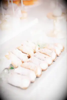 Mini cannoli idea for bridal shower. 