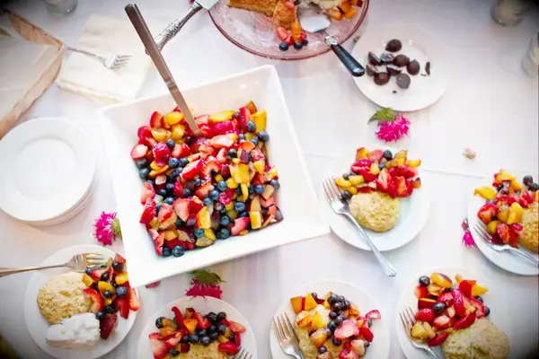 Fresh fruit dessert idea for a bridal shower. 