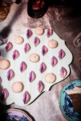 Macaron idea for dessert table at a bridal shower. 