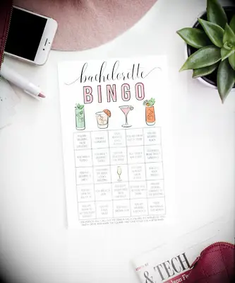 Bachelorette Bingo game idea from Etsy. 
