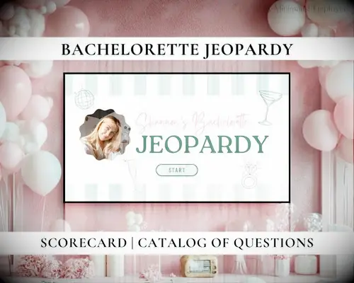 Digital bachelorette party jeopardy game