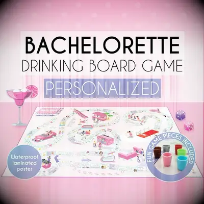 Personalized bachelorette party board game