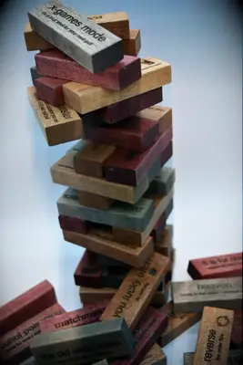 Custom bachelorette Jenga game idea from Etsy.