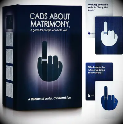 Cads About Matrimony game idea for bachelorette party. 