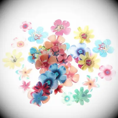  Edible Flowers Bridal Shower Cupcake Toppers