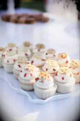Waffle inspired cupcakes for bridal shower brunch