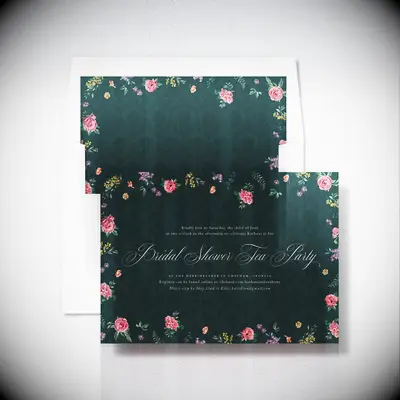 Bridal Shower Tea Party invitation wording example