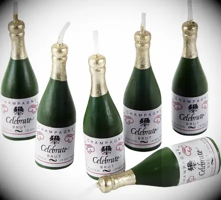 Mini champagne bottle brunch and bubbly bridal shower cake toppers