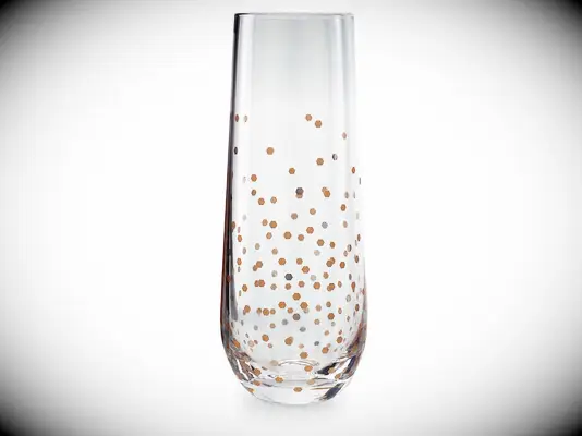 Gold Confetti Brunch and Bubbly Bridal Shower Champagne Flutes