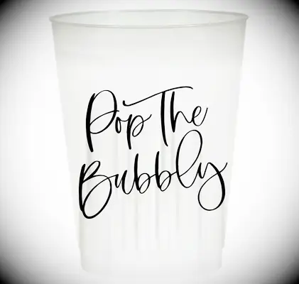 Pop The Bubbly Reusable Bridal Shower Cups