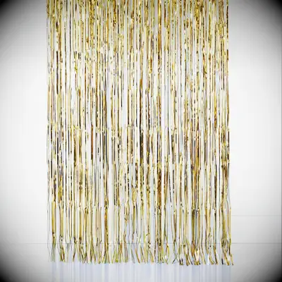 Gold glittery party backdrop for your engagement party
