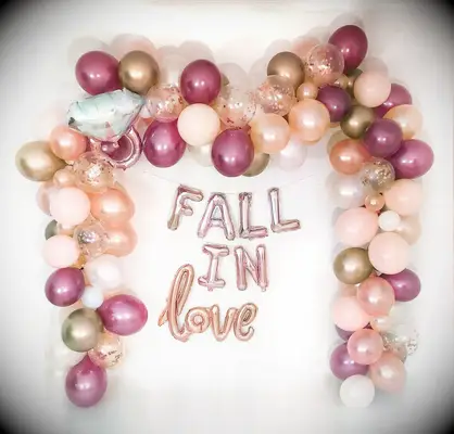 Fall in love balloon garland kit for engagement parties