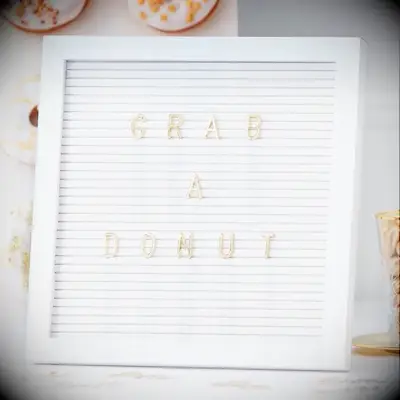 Peg letter board for your engagement party snack table